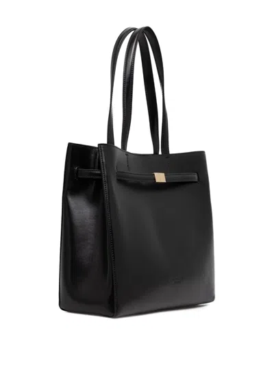 Marc O'polo Debosses-logo Shoulder Bag In Black