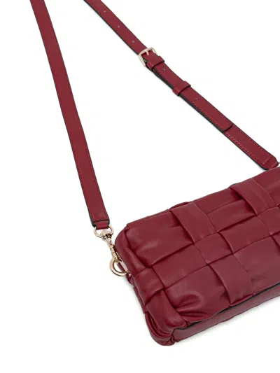 Guess Usa Mini Marion Braided Cross Body Bag In Red