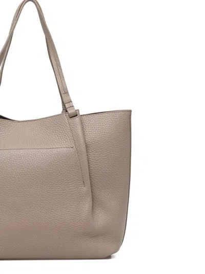 Marc O'polo Medium Grained-leather Tote Bag In Neutral