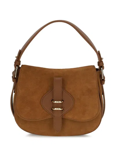 Coccinelle Brown Calf Leather Bos Taurus Handbag In Brown