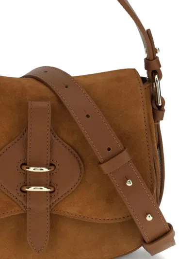 Coccinelle Brown Calf Leather Bos Taurus Handbag In Brown