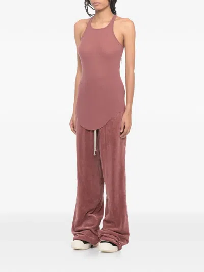 Rick Owens Asymmetric Sleeveless Tank Top In Pink