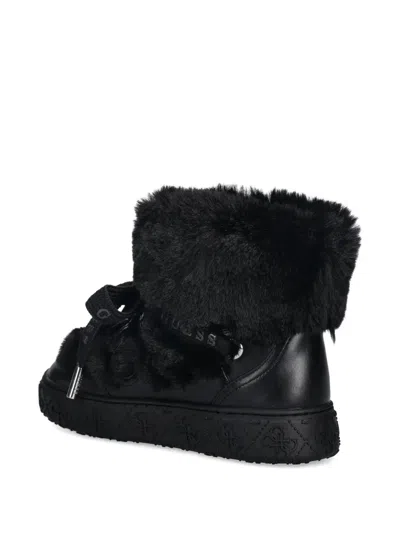 Guess Usa Unessa Faux-fur Boots In Black