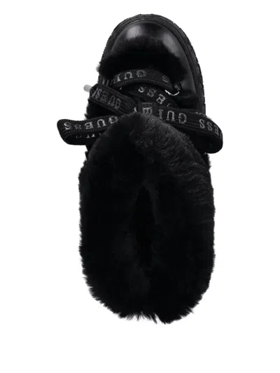 Guess Usa Unessa Faux-fur Boots In Black
