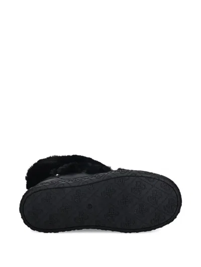 Guess Usa Unessa Faux-fur Boots In Black