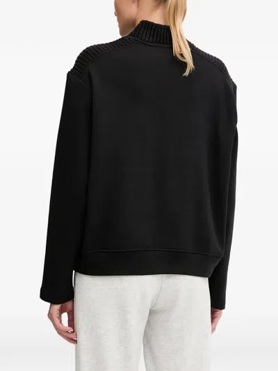 Guess Usa Knitted High-neck Sweatshirt In Black