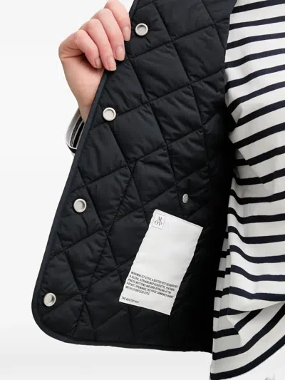 Marc O'polo Quilted Buttoned Gilet In Blue