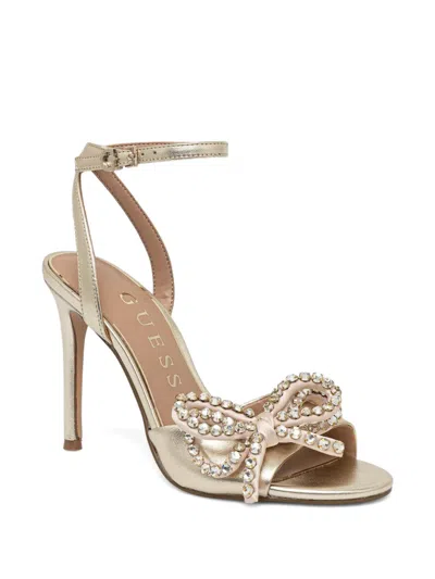 Guess Usa Bow Embellished Pumps In Gold