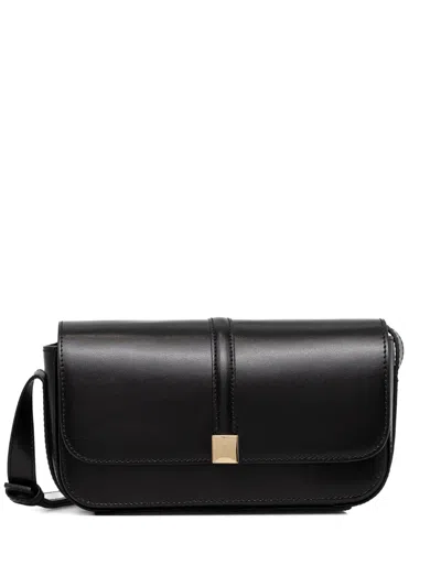 Marc O'polo Rectangular Leather Cross Body Bag In Black