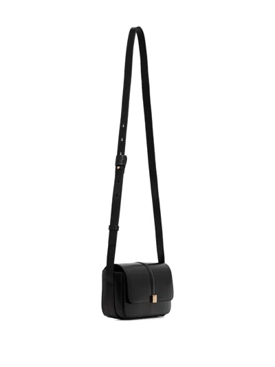 Marc O'polo Rectangular Leather Cross Body Bag In Black