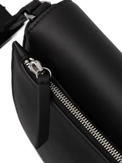 Marc O'polo Small Debossed-logo Shoulder Bag In Black