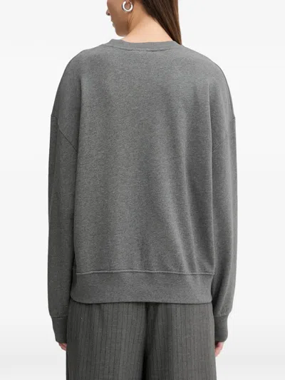 Marc O'polo Embossed-logo Sweatshirt In Gray