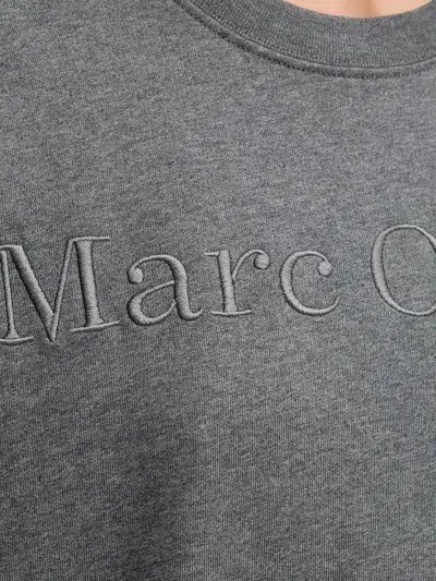Marc O'polo Embossed-logo Sweatshirt In Gray