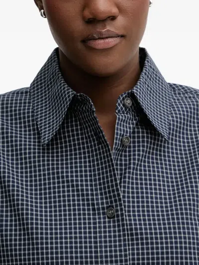 Miss Sixty Checked Buttoned Shirt In Blue