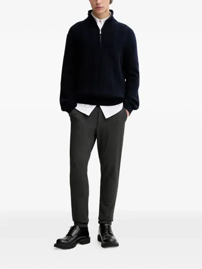 Les Deux Button-fastening Tailored Trousers In Black