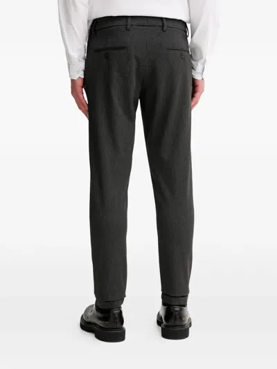 Les Deux Button-fastening Tailored Trousers In Black