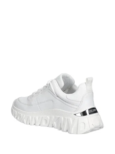 Dkny Logo-embossed Sneakers In White