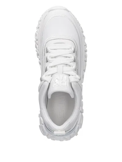 Dkny Logo-embossed Sneakers In White