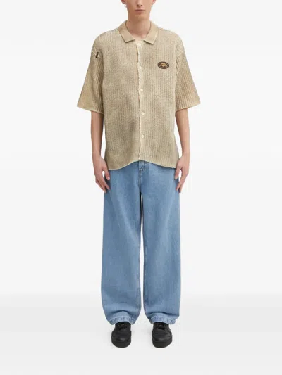 Aape By A Bathing Ape Patch Buttoned Shirt In Neutral