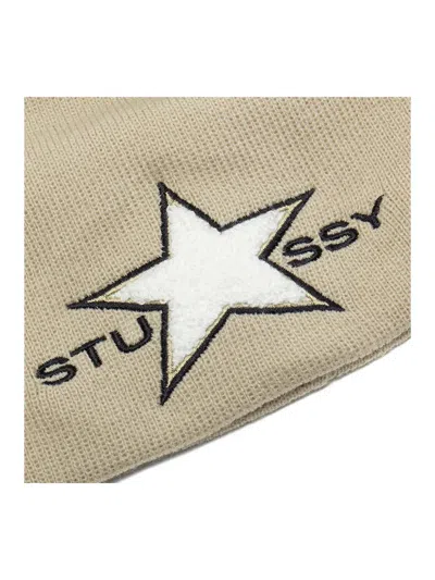 Stussy Star-motif Beanie Hat In Brown