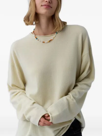 Guest In Residence Crewneck Cashmere Sweater In White