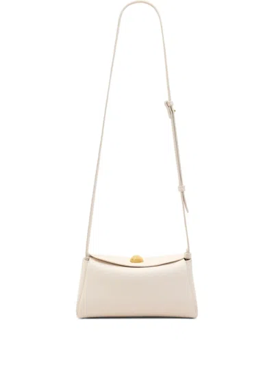 Ami Alexandre Mattiussi Mini Carrousel Leather Ccross Body Bag In Neutral