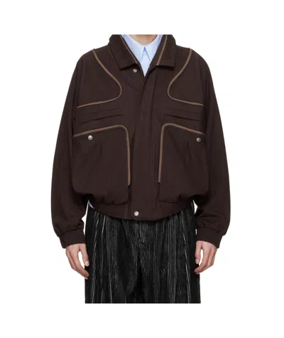 Kiko Kostadinov Harrer Blouson Jacket In Brown