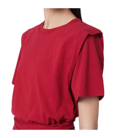 Isabel Marant Cherry-coloured Zelitos Cotton T-shirt Women In Red