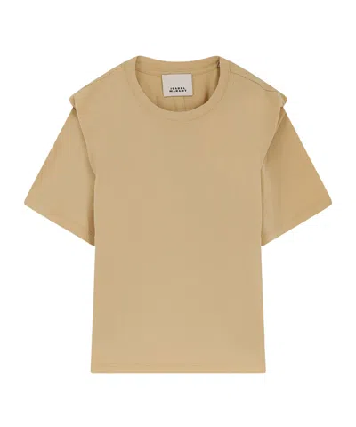 Isabel Marant Round-neck Short-sleeve T-shirt In Brown