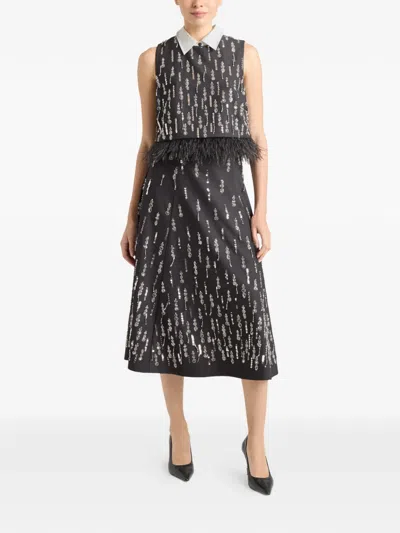 Cinq À Sept Selene Sequin Top In Gray