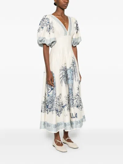 Alemais V-neck Patterned Mini Dress In Animal Print