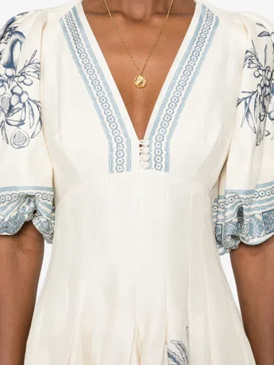 Alemais V-neck Patterned Mini Dress In Animal Print