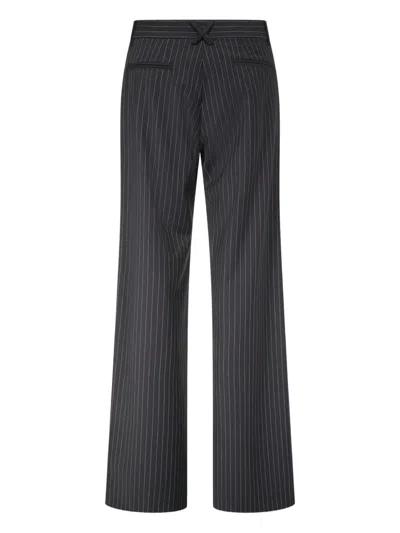 Ludovic De Saint Sernin Tomas Pinstripe Trousers In Black