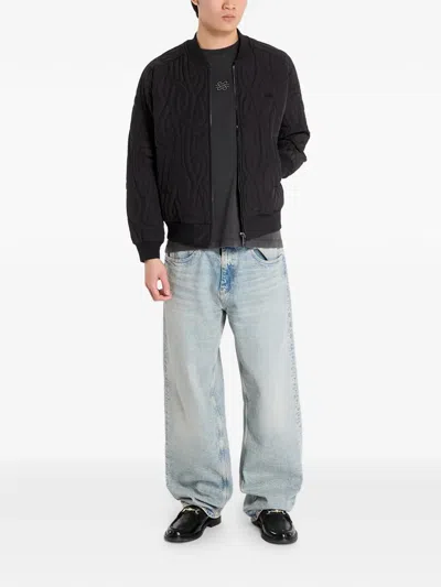 Filling Pieces Quilted Bomber Jacket In Black