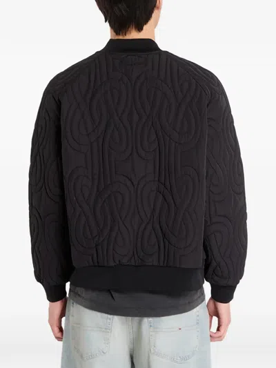 Filling Pieces Quilted Bomber Jacket In Black
