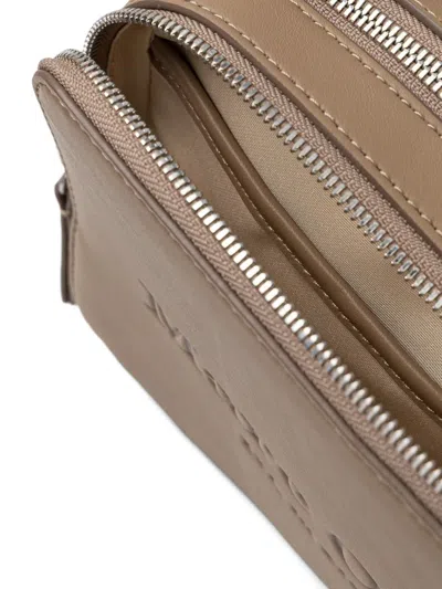 Marc O'polo Small Debossed Zip Crossbody Bag In Brown