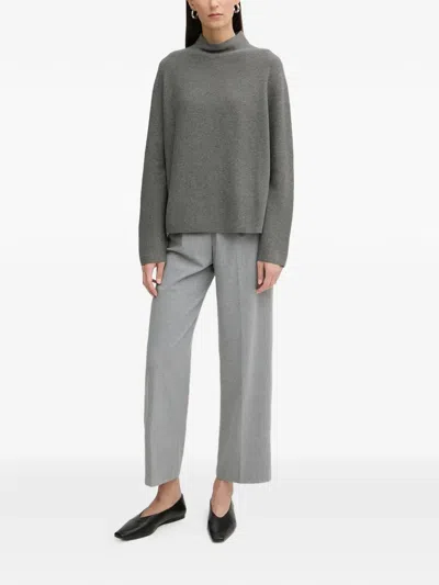 Marc O'polo Funnel-neck Sweater In Gray