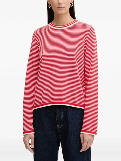 Marc O'polo Striped Sweater In Pink