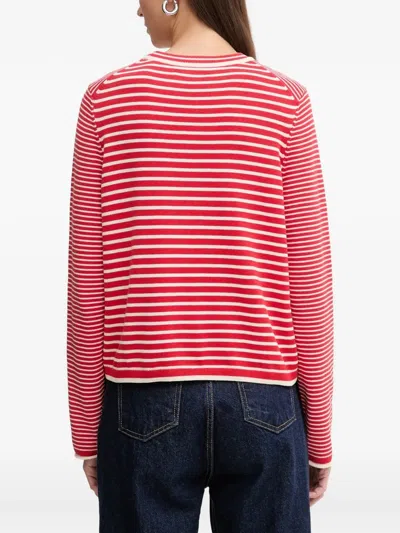Marc O'polo Striped Sweater In Pink