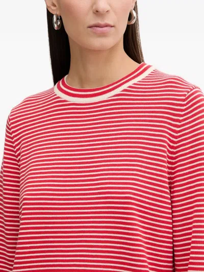 Marc O'polo Striped Sweater In Pink