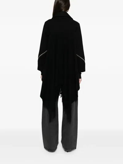 Undercover Fringe-embellished Zip-up Jacket In Black