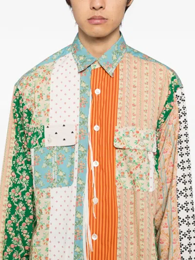 Midorikawa Patchwork Pocket Shirt In Multi