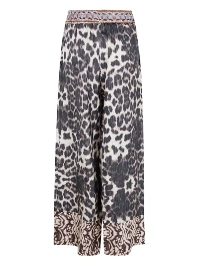 Pierre-louis Mascia Cialda Palazzo Pants In Animal Print