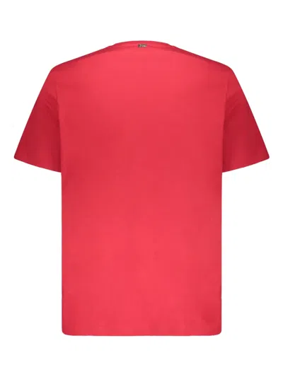 Herno Logo-motif Short-sleeve T-shirt In Red