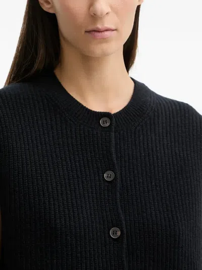 Marc O'polo Button Sleeveless Top In Black