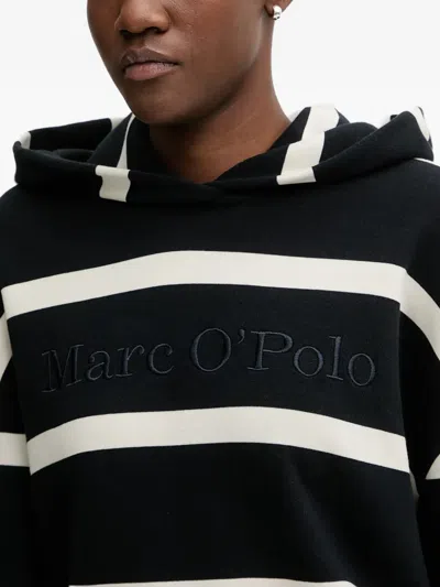 Marc O'polo Striped Hoodie In Black
