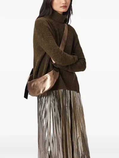 Allsaints Luna Adjustable-strap Cross Body Bag In Gold