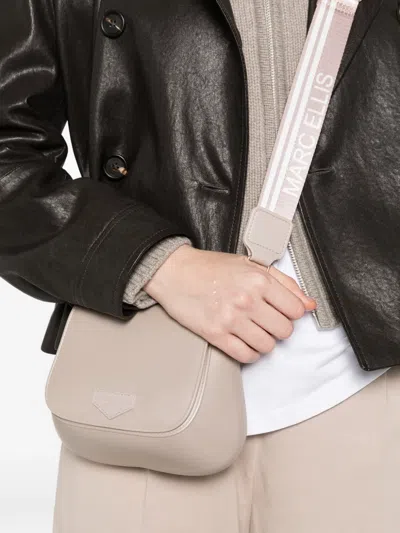 Marc Ellis Logo-detail Cross Body Bag In Neutral