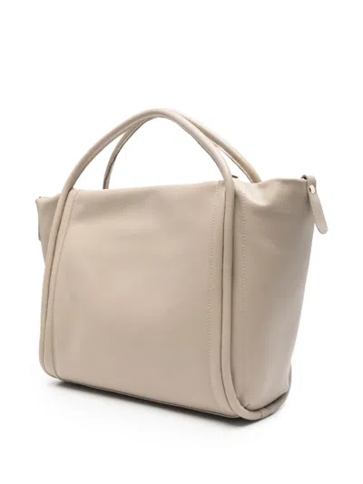 Marc Ellis Logo-plaque Tote Bag In Nude
