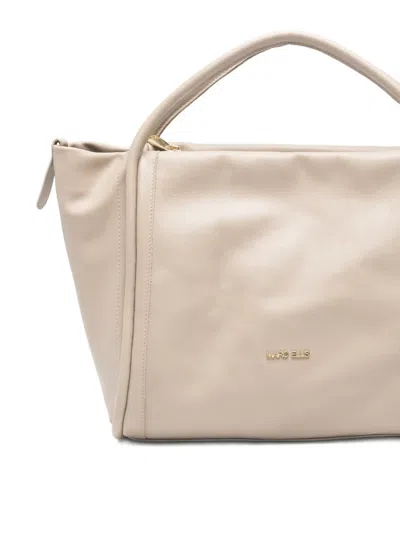 Marc Ellis Logo-plaque Tote Bag In Nude